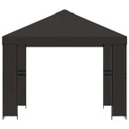 Pavillon 3 x 3 m Anthrazit Polyester und Stahl 190 gsm