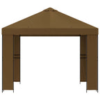 Pavillon 3 x 3 m Taupe Polyester und Stahl 190 gsm