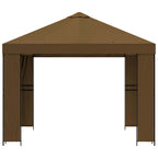Pavillon 3 x 3 m Taupe Polyester und Stahl 190 gsm