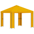 Pavillon 3 x 3 m Gelb Polyester und Stahl 190 gsm