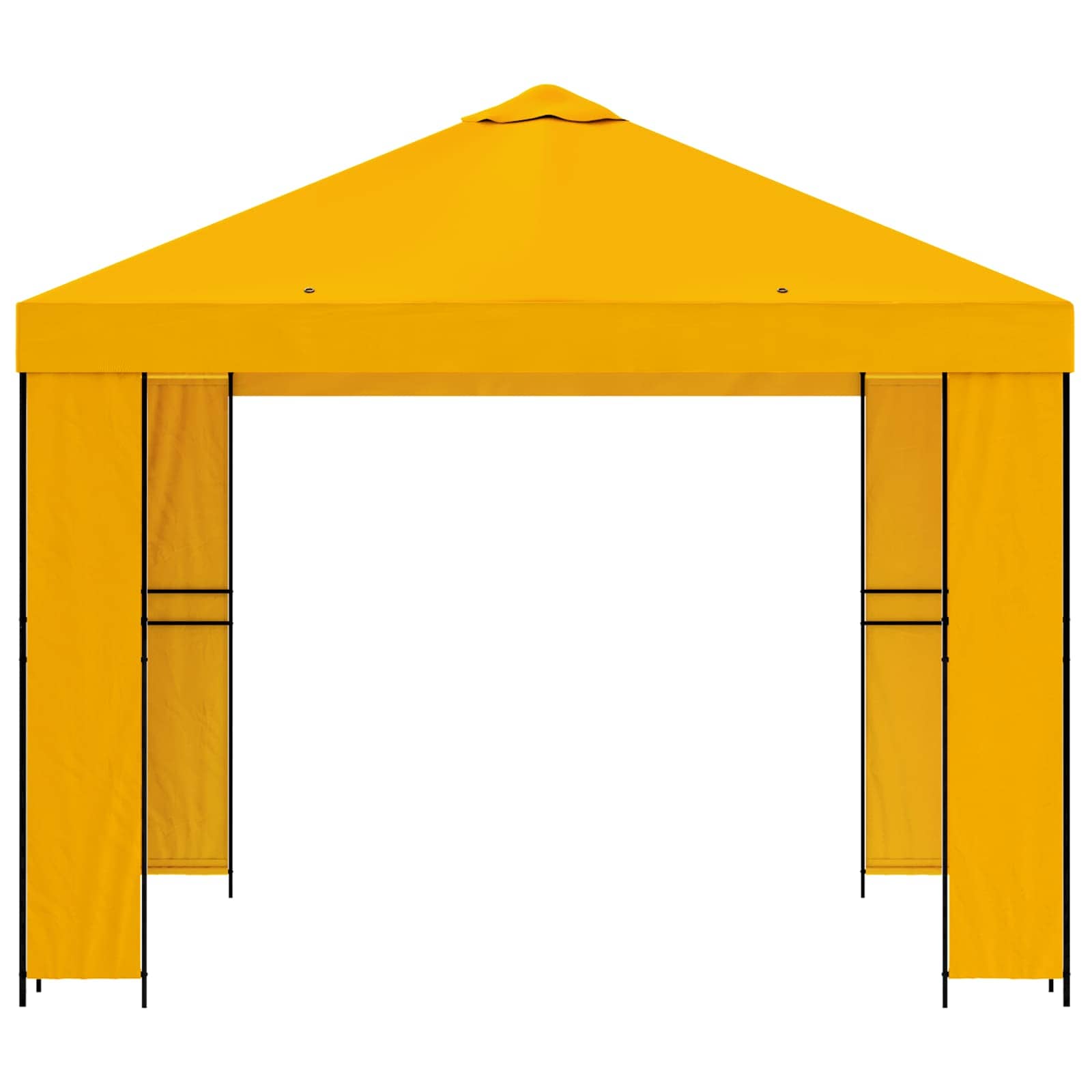 Pavillon 3 x 3 m Gelb Polyester und Stahl 190 gsm