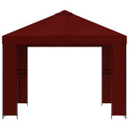 Pavillon 3 x 3 m Bordeauxrot Polyester und Stahl 190 gsm