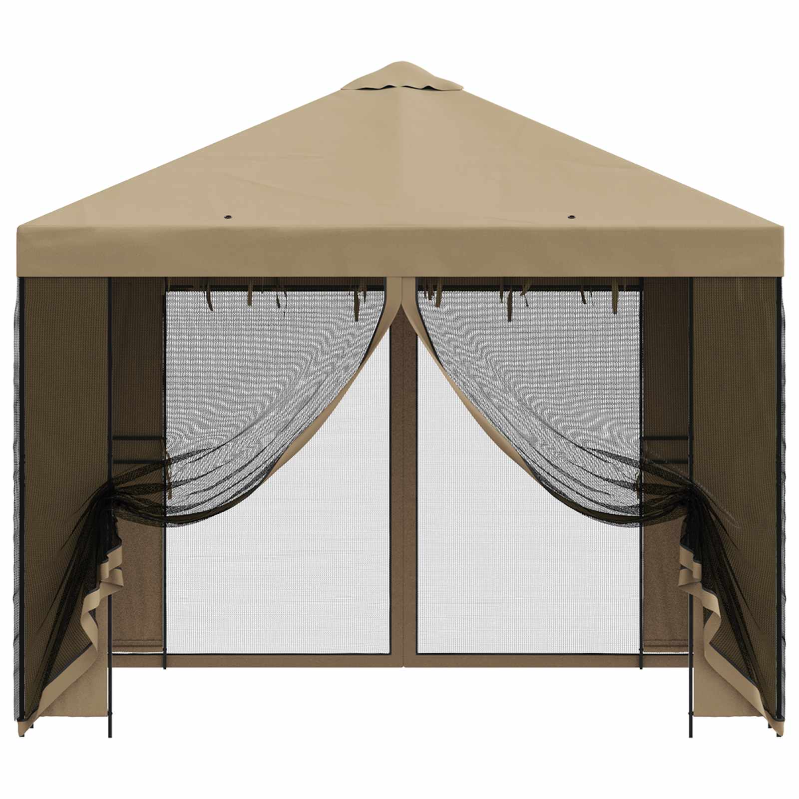 Garten Pavillon mit Seitenwänden 3 x 3 m Beige