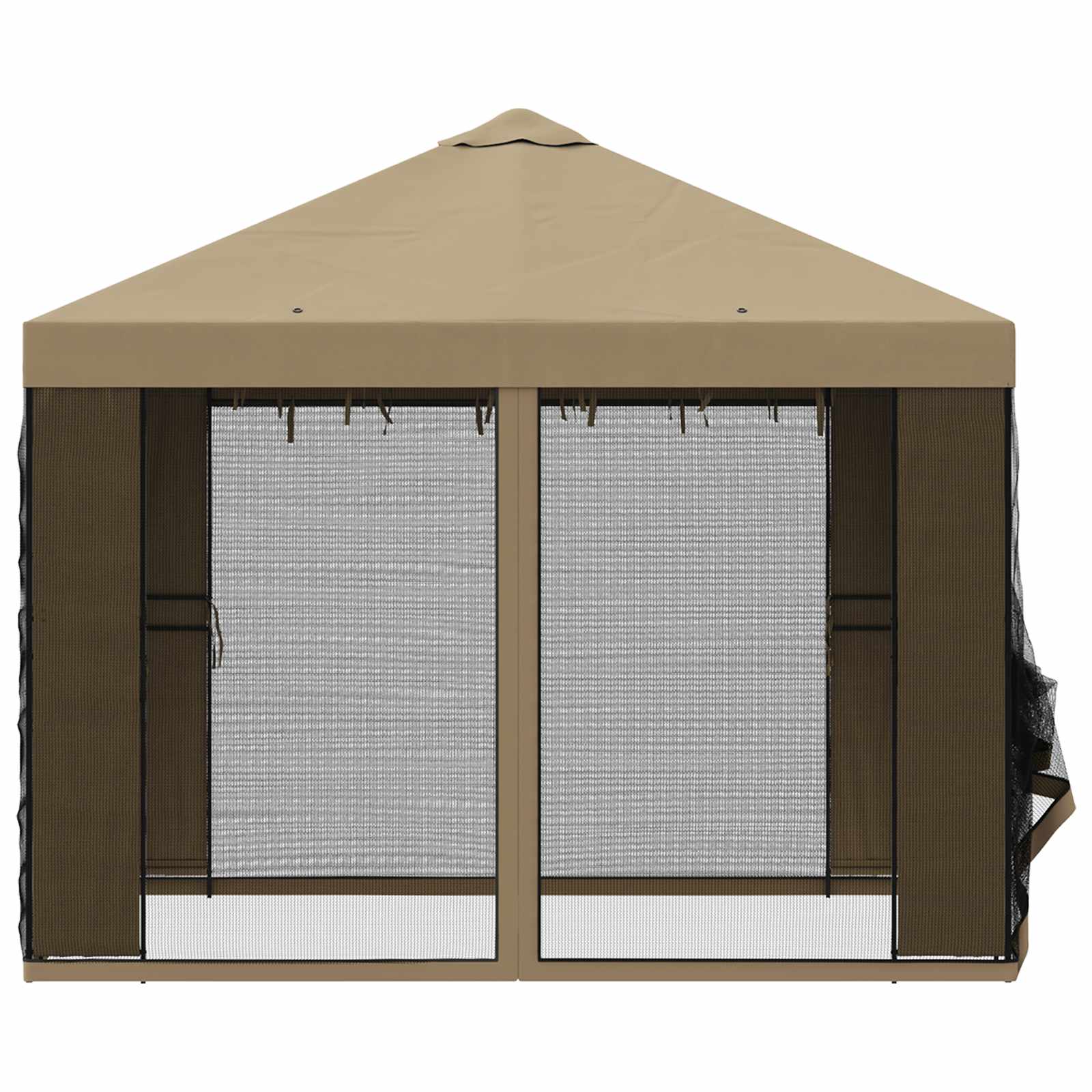 Garten Pavillon mit Seitenwänden 3 x 3 m Beige