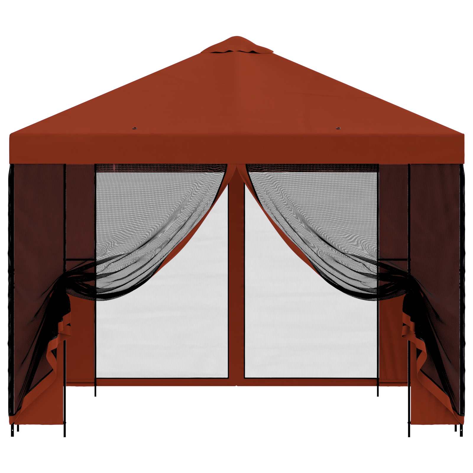 Garten Pavillon mit Seitenwänden 3 x 3 m Terrakotta
