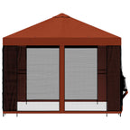 Garten Pavillon mit Seitenwänden 3 x 3 m Terrakotta