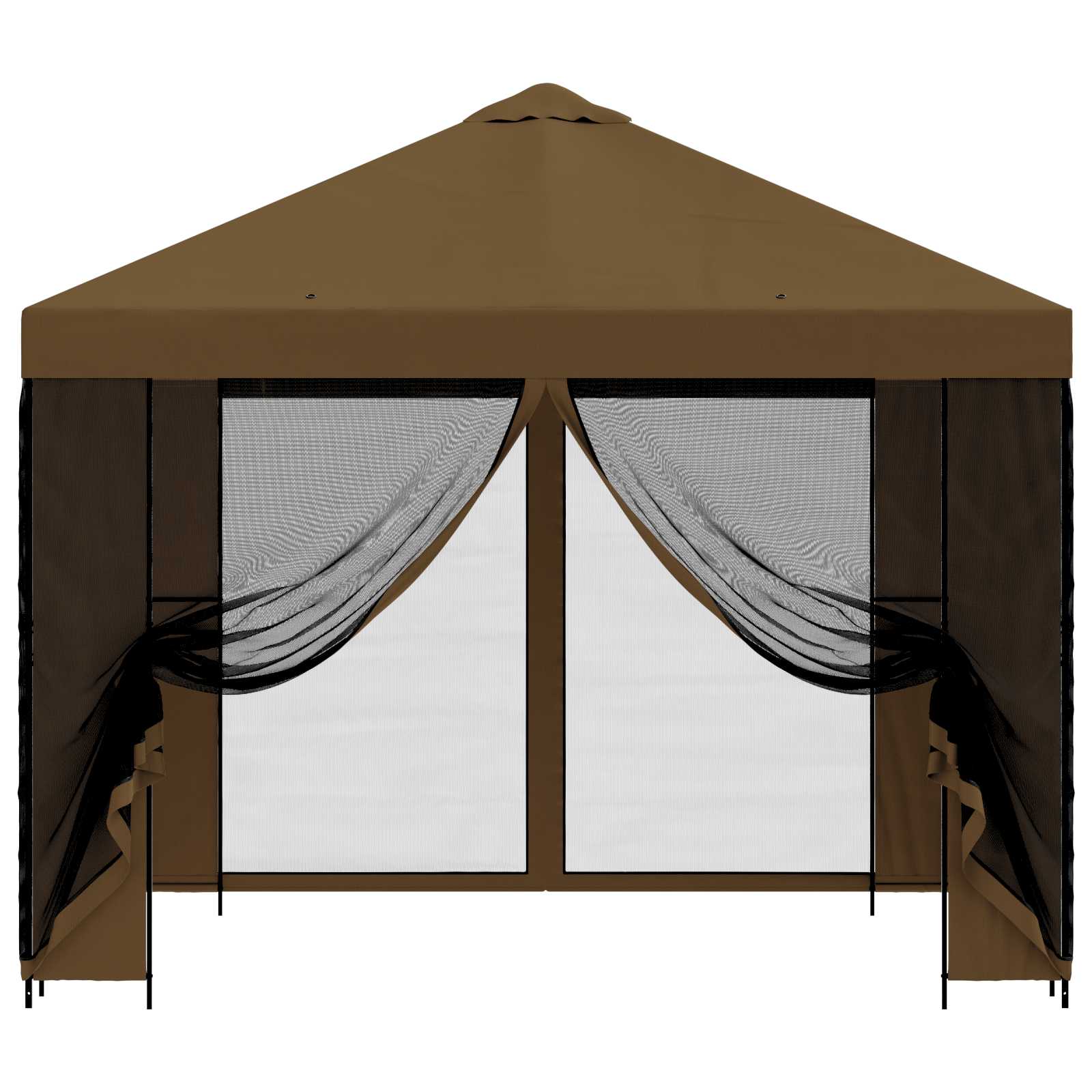 Garten Pavillon mit Seitenwänden 3 x 3 m Taupe