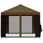 Garten Pavillon mit Seitenwänden 3 x 3 m Taupe