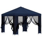 Garten Pavillon mit Seitenwänden 3 x 3 m Blau