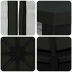 Garten Pavillon mit Seitenwänden 3 x 3 m Schwarz