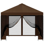 Garten Pavillon mit Seitenwänden 3 x 3 m Braun