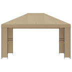Pavillon 4 x 3 m Beige Polyester und Stahl 190 gsm