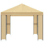 Pavillon 4 x 3 m Creme Polyester und Stahl 190 gsm