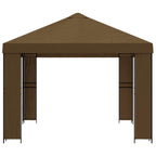 Pavillon 4 x 3 m Taupe Polyester und Stahl 190 gsm