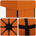 Pavillon 4 x 3 m Orange Polyester und Stahl 190 gsm