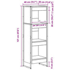 Bücherregal Kunsthandwerk Eiche 40 x 30 x 121 cm Holzwerkstoff