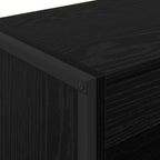 Bücherregal Schwarz Eichen-Optik 80 x 30 x 121 cm Holzwerkstoff