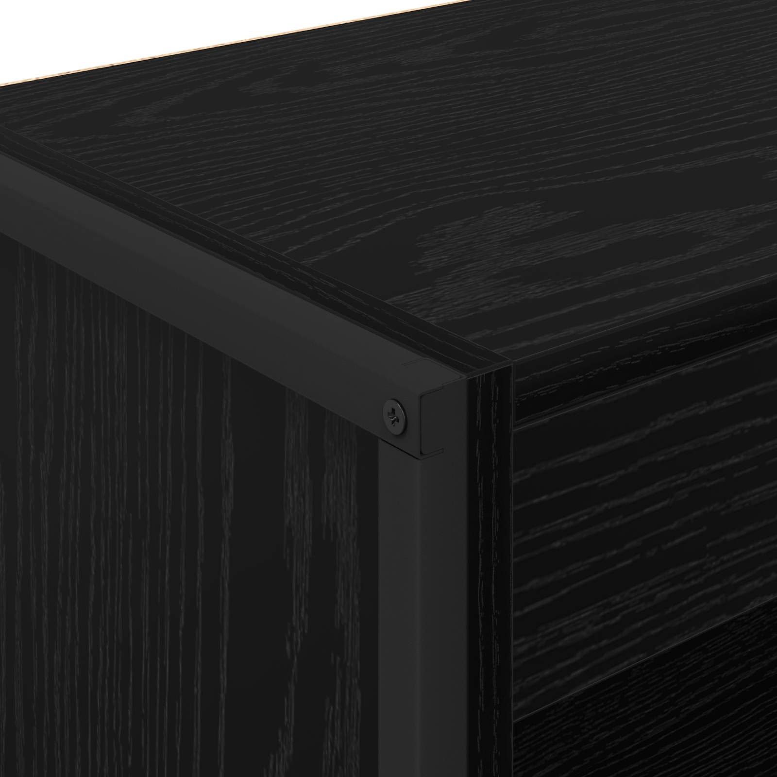 Bücherregal Schwarz Eichen-Optik 80 x 30 x 121 cm Holzwerkstoff