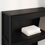 Bücherregal Schwarz Eichen-Optik 80 x 30 x 121 cm Holzwerkstoff