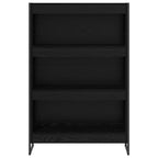 Bücherregal Schwarz Eichen-Optik 80 x 30 x 121 cm Holzwerkstoff