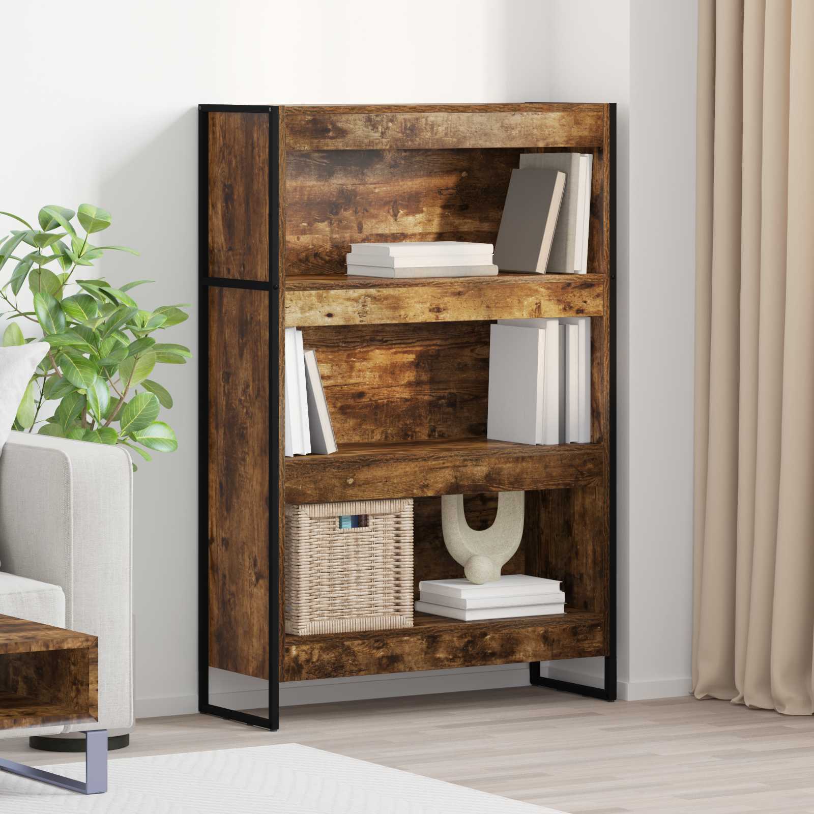 Bücherregal Raucharbe 80 x 30 x 121 cm Holzwerkstoff