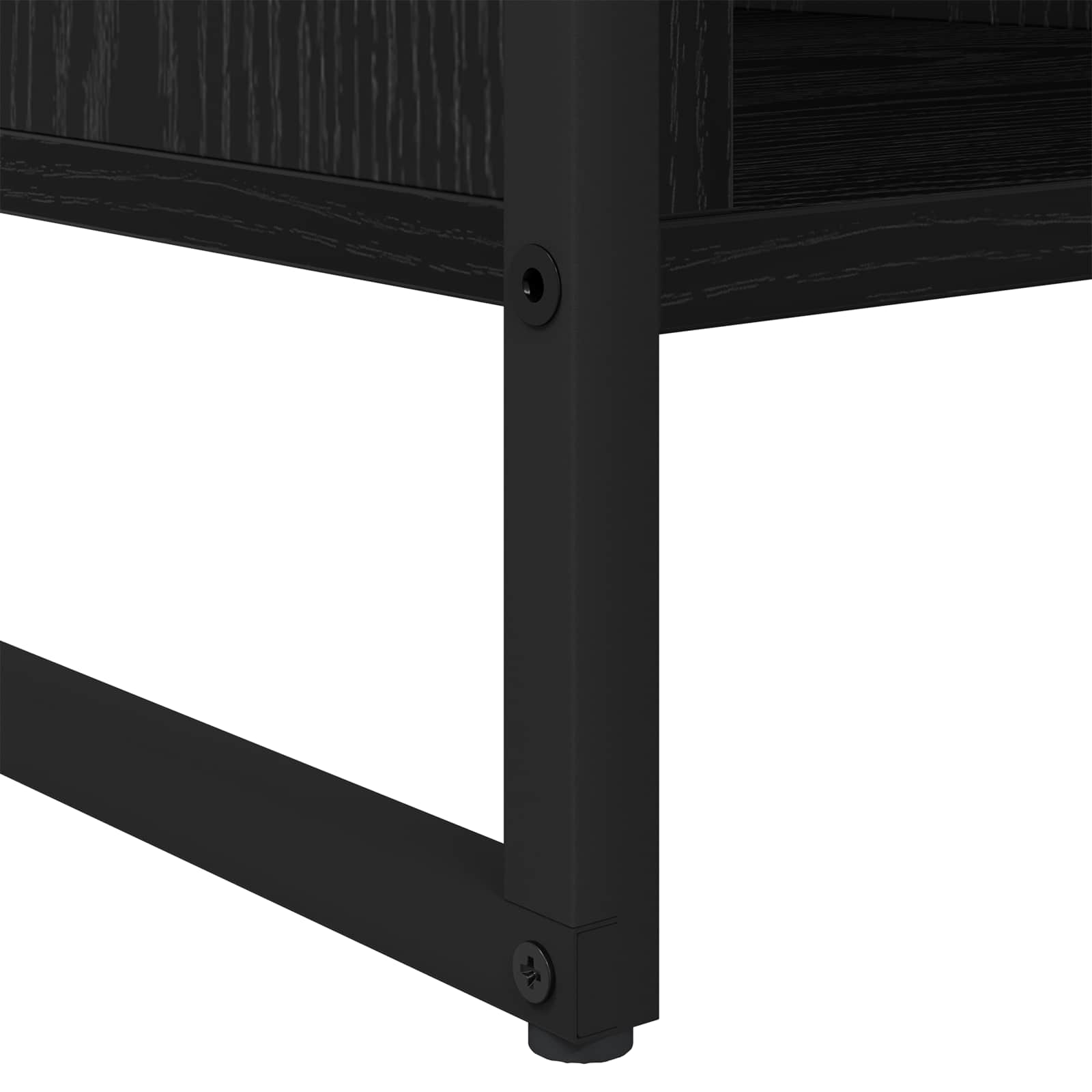 Couchtisch Schwarz Eichen-Optik 80 x 50 x 40 cm Holzwerkstoff
