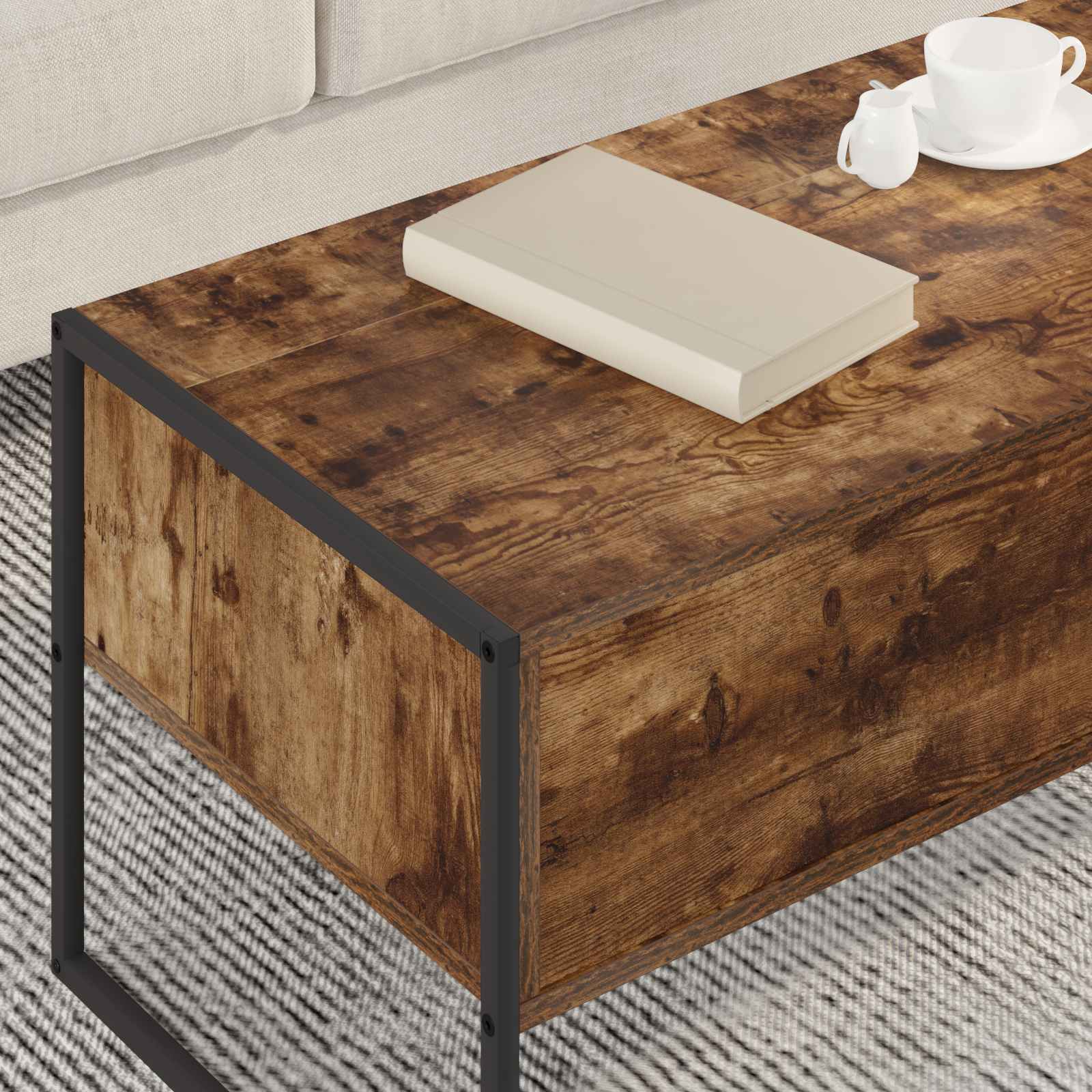 Couchtisch Raucharbe 100 x 46 x 40 cm Holzwerkstoff