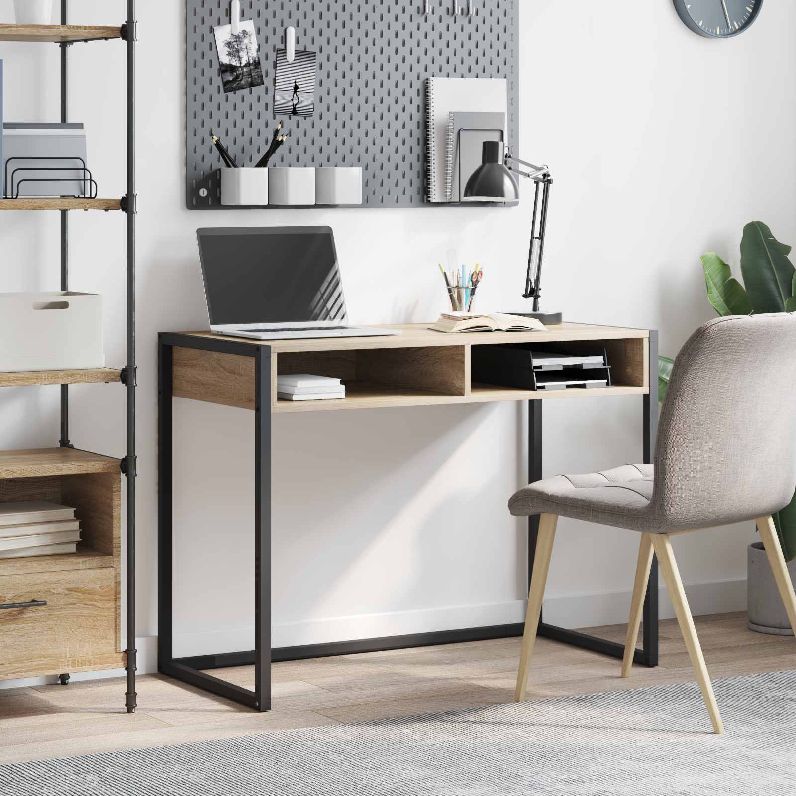 Schreibtisch mit Speicher Sonoma 100 x 50 x 75 cm Holzwerkstoff