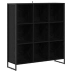 Bücherregal Schwarz Eichen-Optik 99,5 x 30 x 108,5 cm