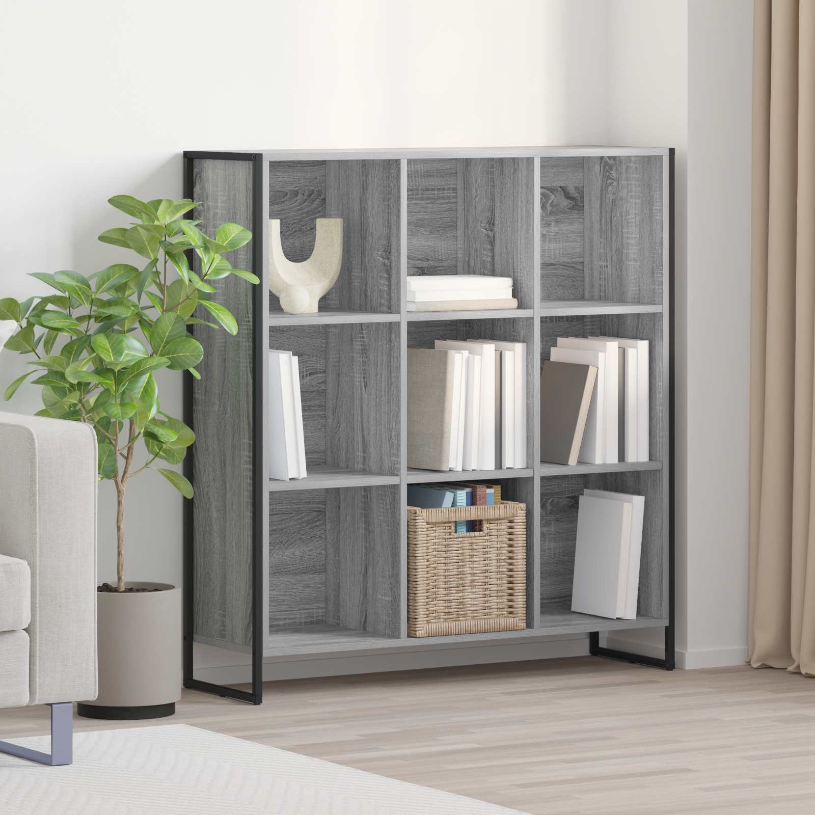 Bücherregal Graues Sonoma 99,5 x 30 x 108,5 cm Holzwerkstoff