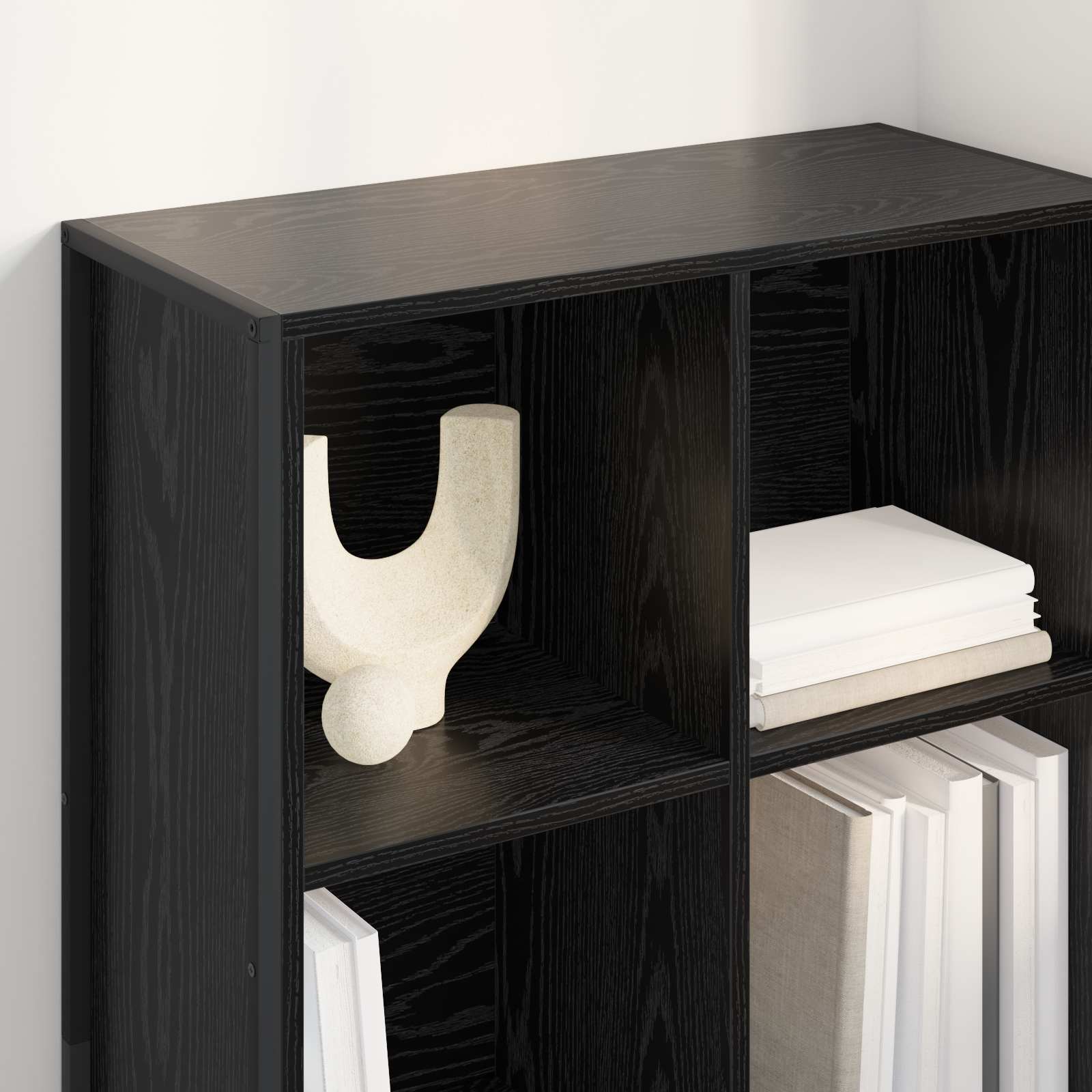 Bücherregal Schwarz Eichen-Optik 99,5 x 30 x 108,5 cm