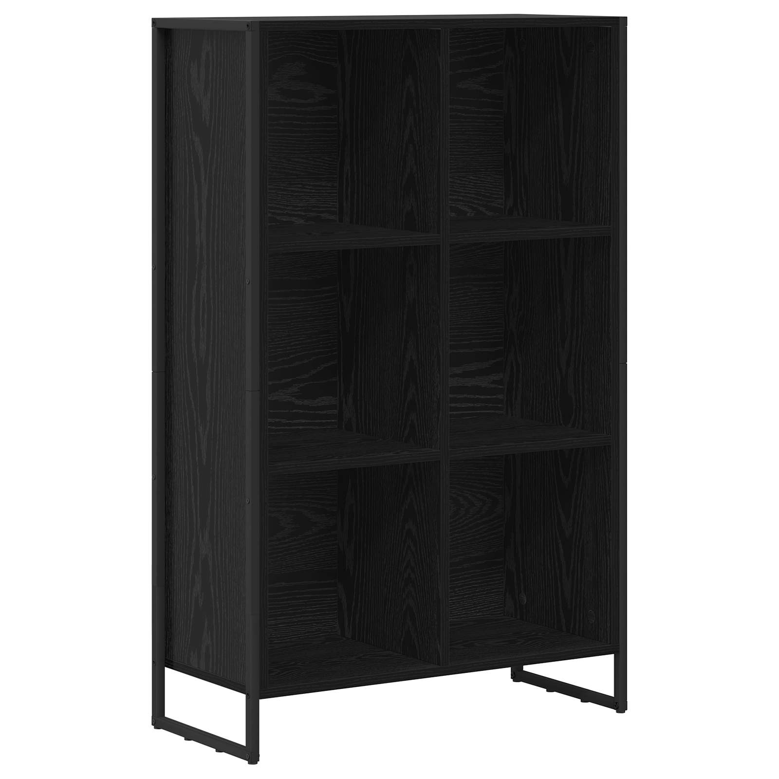 Bücherregal Schwarz Eichen-Optik 99,5 x 30 x 108,5 cm