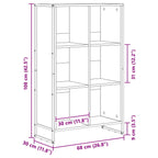 Bücherregal Raucharbe 99,5 x 30 x 108,5 cm Holzwerkstoff