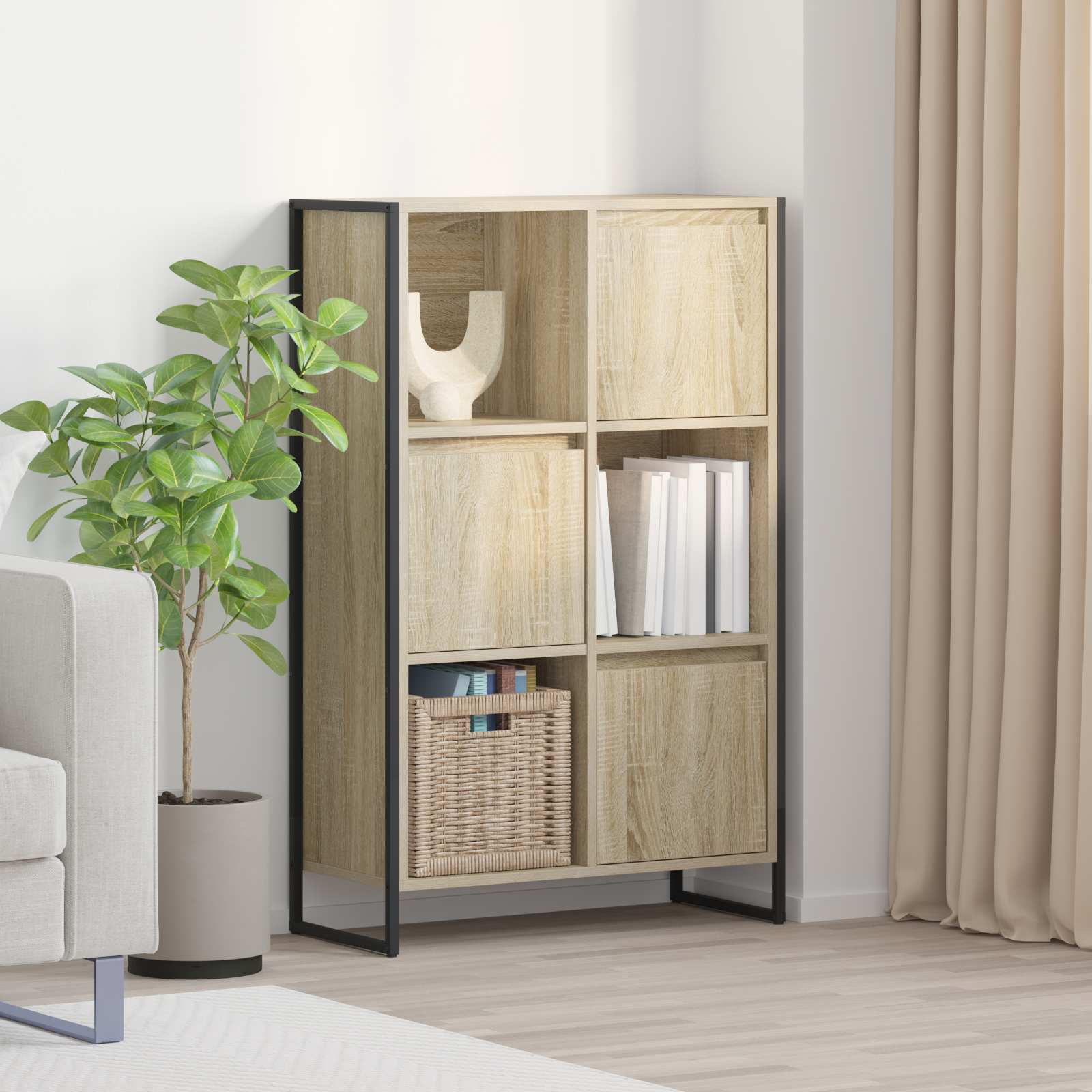 Bücherregal Sonoma 68 x 30 x 108.5 cm Holzwerkstoff