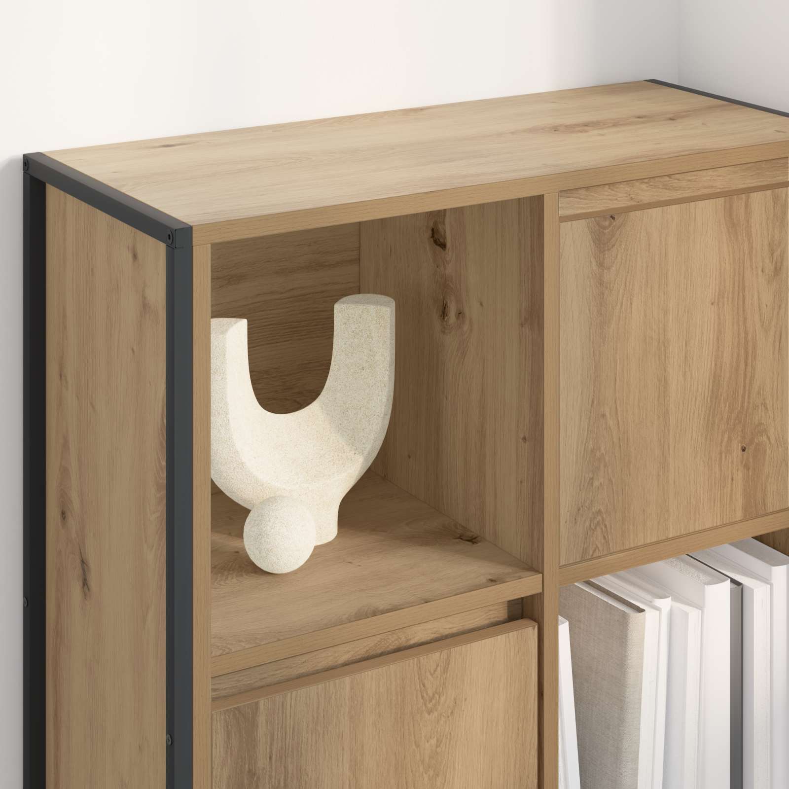 Bücherregal Kunsthandwerk Eiche 68 x 30 x 108.5 cm