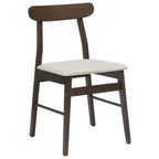 Esszimmerstuhl 2 pcs Dunkelbraun, Hell Massives Gummiholz