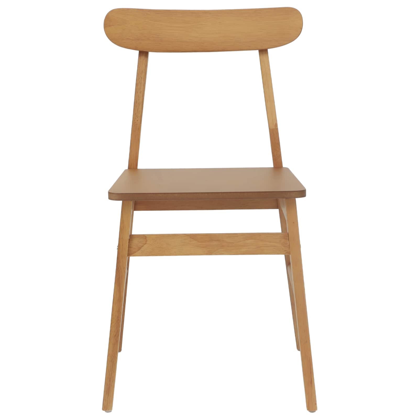 Esszimmerstuhl 2 pcs Natur 43 x 44,5 x 77 cm Massives Gummiholz