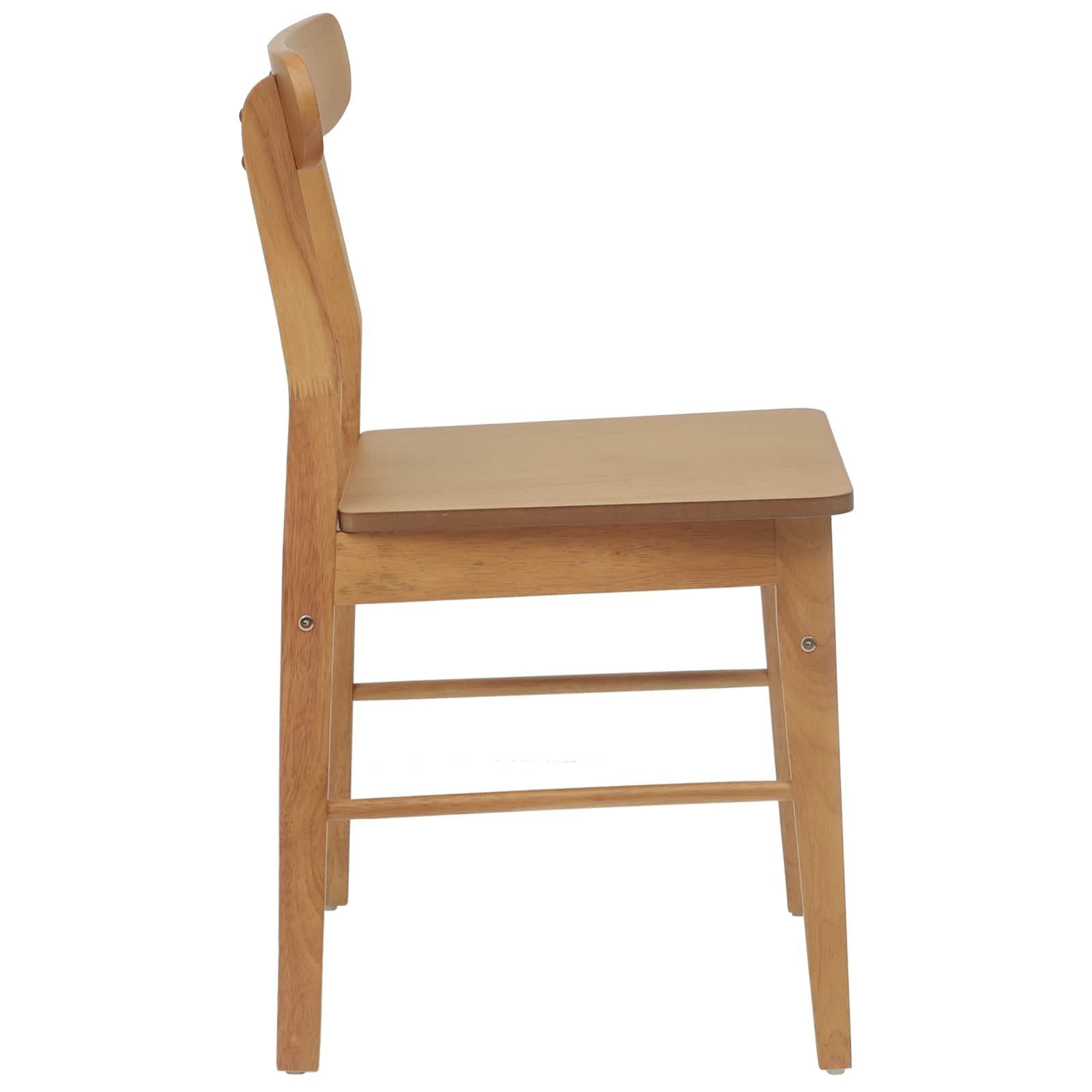 Esszimmerstuhl 2 pcs Natur 43 x 44,5 x 77 cm Massives Gummiholz