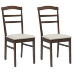 Esszimmerstuhl 2 pcs Hellbraun und hell Massives Gummiholz