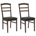 Esszimmerstuhl 2 pcs Hellbraun und Schwarz Massives Gummiholz