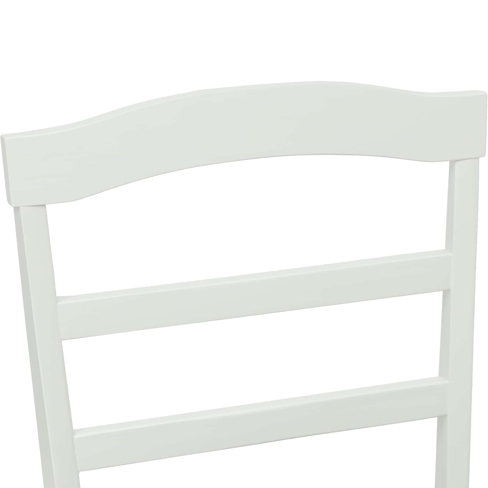 Esszimmerstuhl 2 pcs Weiß Massives Gummiholz