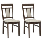 Esszimmerstuhl 2 pcs Hellbraun und hell Massives Gummiholz
