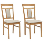 Esszimmerstuhl 2 pcs Natürlich und hell Massives Gummiholz