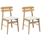 Esszimmerstuhl 2 pcs Natürlich und hell Massives Gummiholz