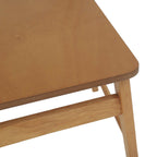 Esszimmerstuhl 2 pcs Natur Massives Gummiholz
