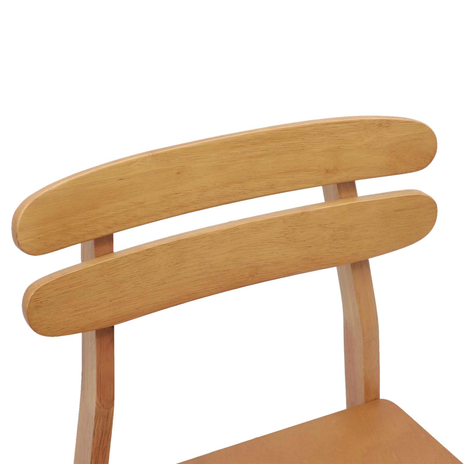 Esszimmerstuhl 2 pcs Natur Massives Gummiholz