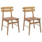 Esszimmerstuhl 2 pcs Natur Massives Gummiholz