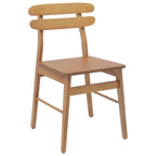 Esszimmerstuhl 2 pcs Natur Massives Gummiholz