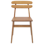 Esszimmerstuhl 2 pcs Natur Massives Gummiholz