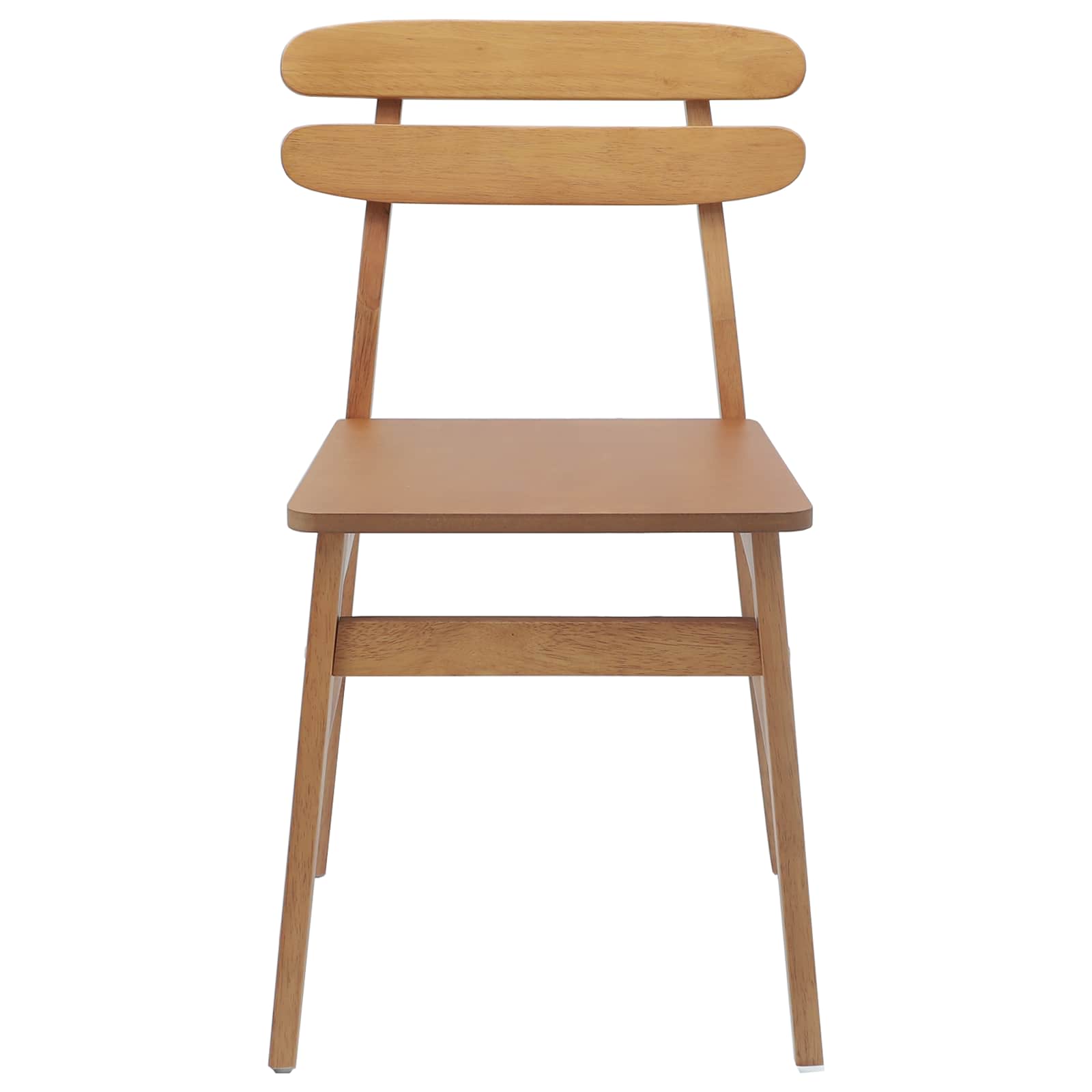 Esszimmerstuhl 2 pcs Natur Massives Gummiholz